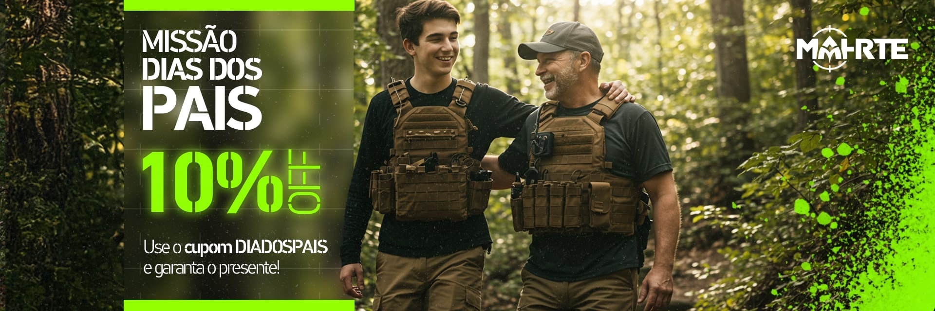 CUPOM DIADOSPAIS, compre com 10% de desconto em todo o site