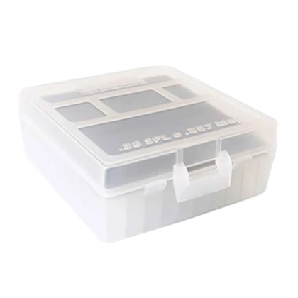 CAIXA SHOTGUN PARA 100 CARTUCHOS CAL 38/357 BRANCO