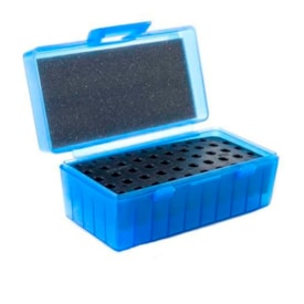 CAIXA SHOTGUN PARA 50 MUNICOES CAL 38 AZUL