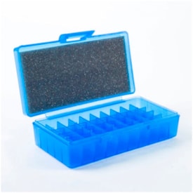 CAIXA SHOTGUN PARA 50 MUNICOES CAL 40 AZUL