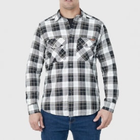 CAMISA INVICTUS LUMBERJACK SUMMER PRETO E BRANCO