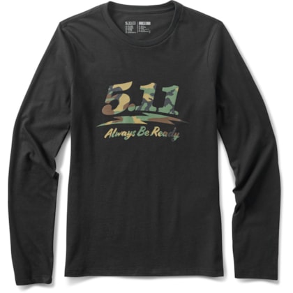 CAMISETA 5.11 FEMININA LS WOODLAND MOTO LG