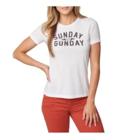 Camiseta 5.11 Feminina Sunday Gunday Branca – 31022PUW