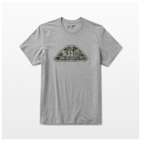 CAMISETA 5.11 MASCULINA SS CAMO CREST HEATHER GRAY